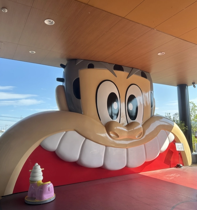 巨大なガリガリ君フェイスのフォトスポット