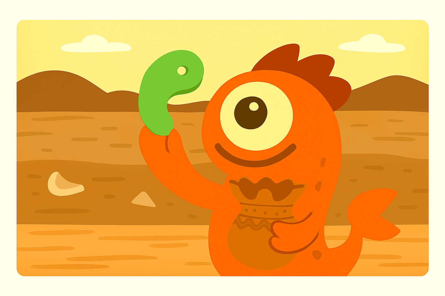 埼玉で見つかった古代の勾玉のイメージイラスト